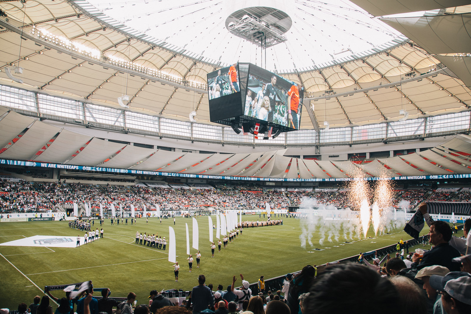 whitecaps bc place stadium opening ceremony