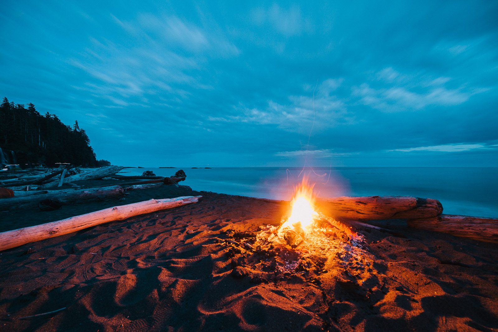 west coast trail campfire