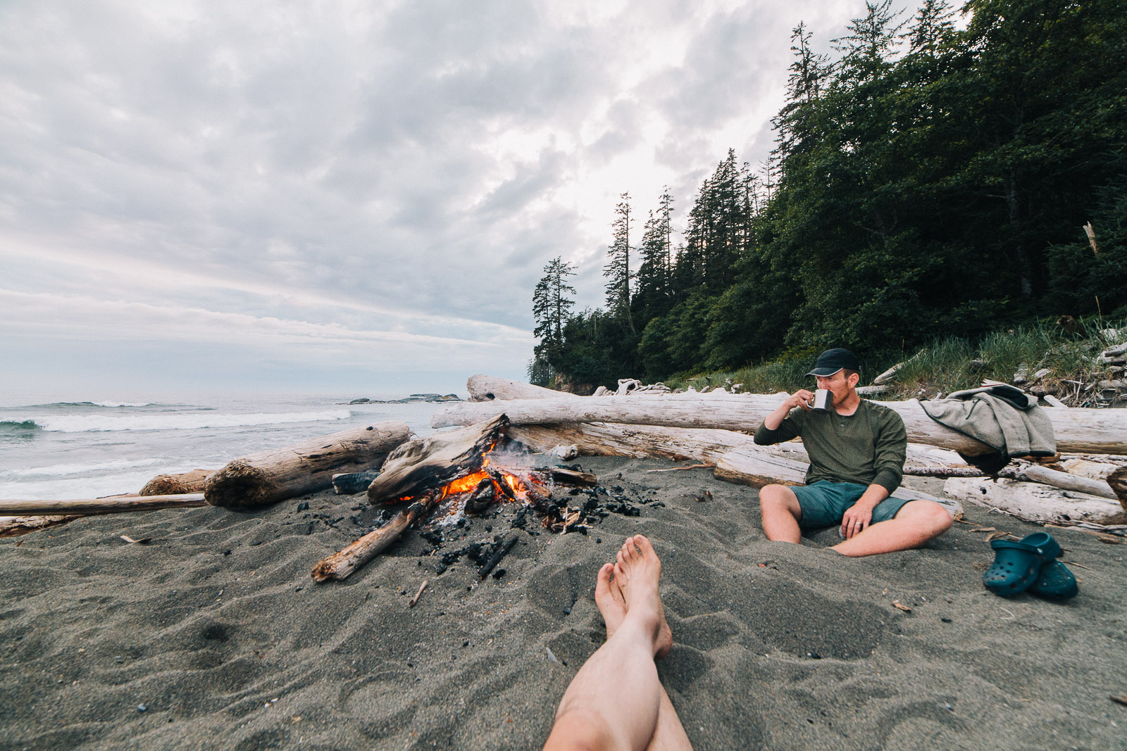 west coast trail campsite relax