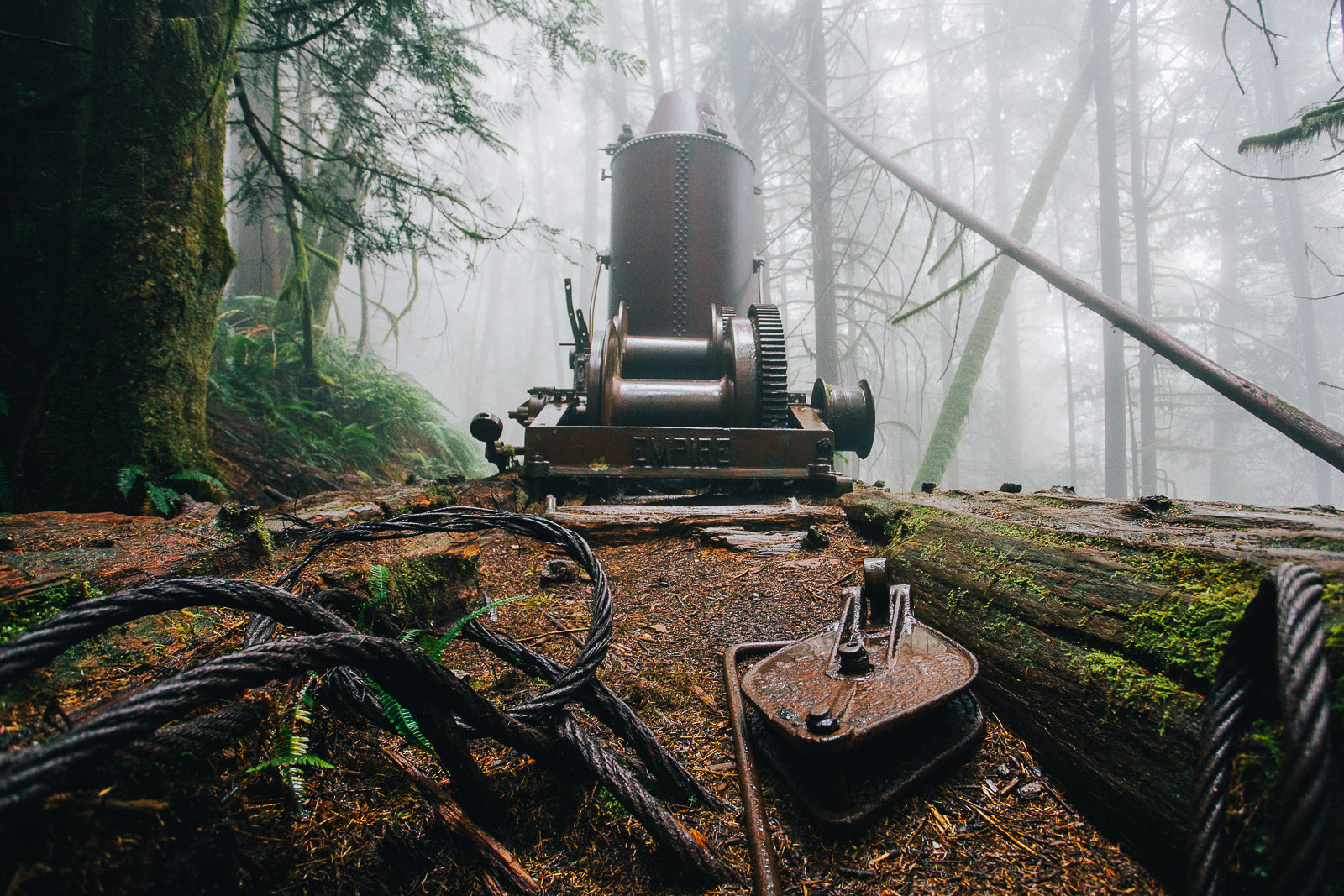 west coast trail steam donkey engine