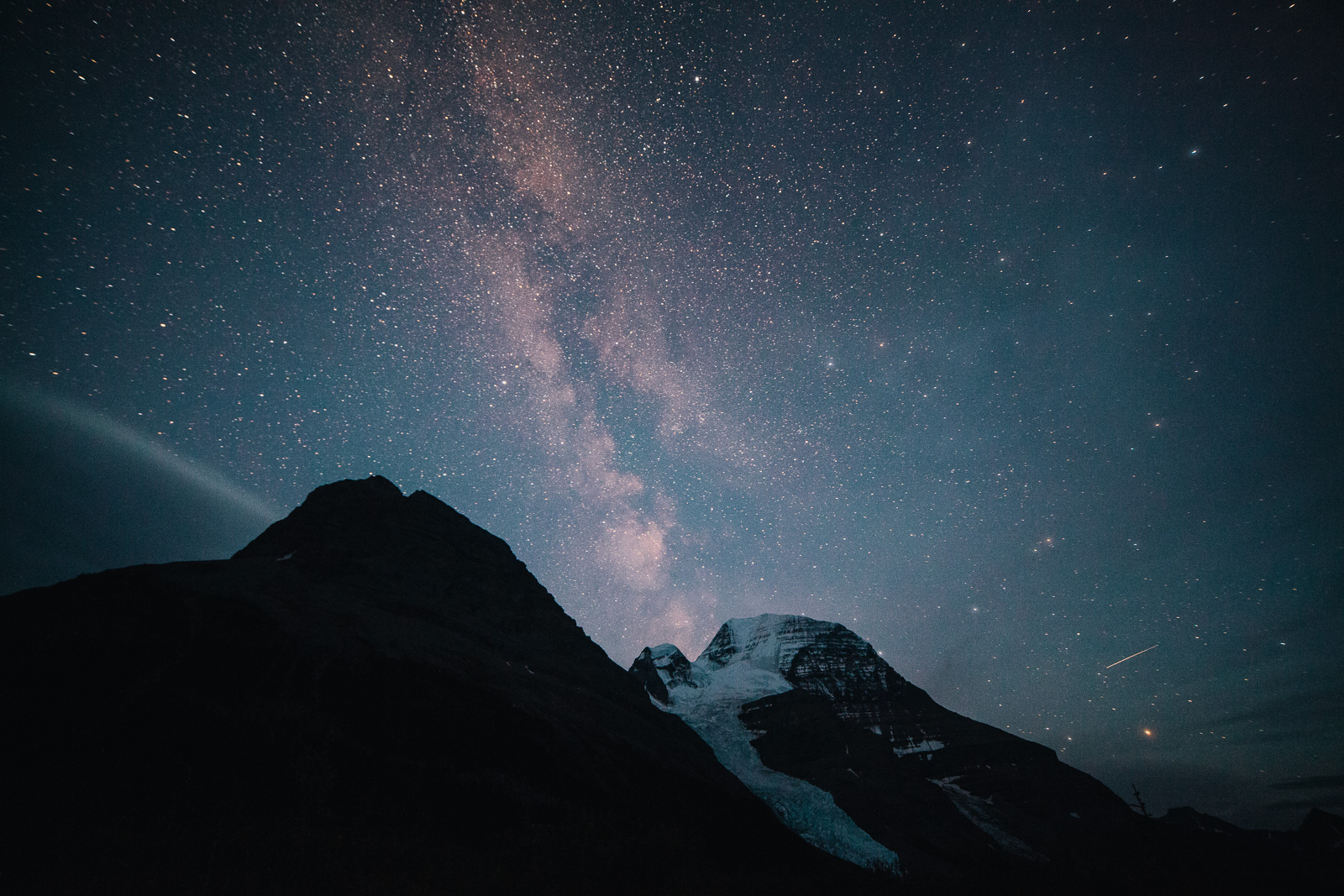 milky way over mount robson